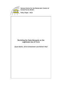 Revisiting the State Monopoly on the Legitimate Use of Force