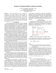 Design for Manufacturability in Submicron Domain