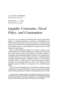 Liquidity Constraints,  Fiscal Policy, Consumption