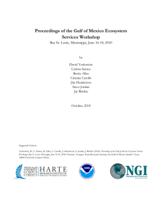 Proceedings of the Gulf of Mexico Ecosystem Services Workshop