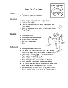 Paper Plate Frog Puppet