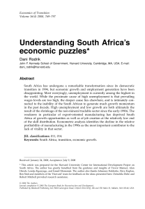 Understanding South Africa’s Economics of Transition Volume 16(4) 2008, 769–797