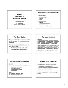 Fi8000 Valuation of Financial Assets Forward and Futures Contracts