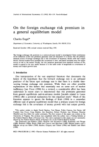 On  the  foreign  exchange risk  premium in