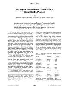 Resurgent Vector-Borne Diseases as a Global Health Problem Special Issue