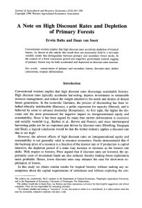 A  Note  on  High  Discount ... of  Primary Forests