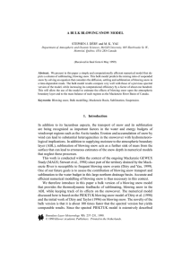 A BULK BLOWING SNOW MODEL