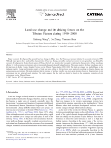 Land use change and its driving forces on the –2000 Xiuhong Wang