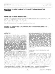 Epidemiology of Tropical Cyclones: The Dynamics of Disaster, Disease, and Development