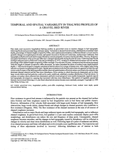 VARABILITY IN THAWEG PROFILES OF A GRAVEL- BED RIVER