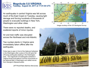 Magnitude 5.8 VIRGINIA