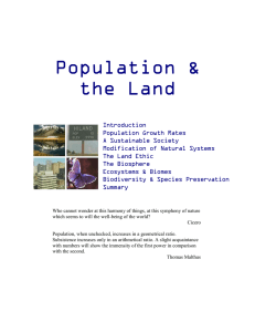 Population &amp; the Land