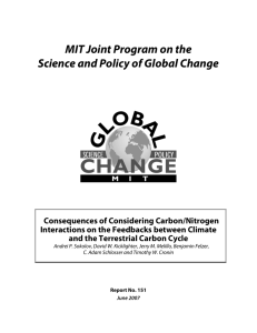 MIT Joint Program on the Science and Policy of Global Change