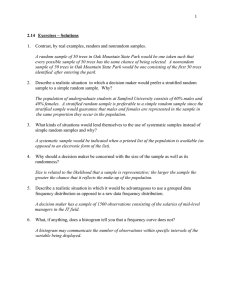 1  1.    Contrast, by real examples, random and... A random sample of 50 trees in Oak Mountain State...