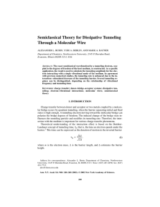 Semiclassical Theory for Dissipative Tunneling Through a Molecular Wire