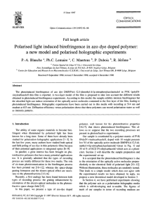 Polarised  light  induced  birefringence  in ... a  new  model  and  polarised ...