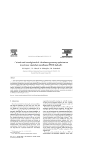 Cathode and interdigitated air distributor geometry optimization