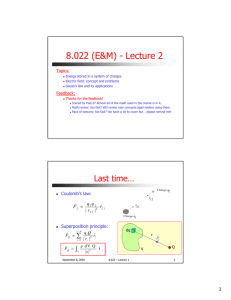 8.022 (E&amp;M) - Lecture 2