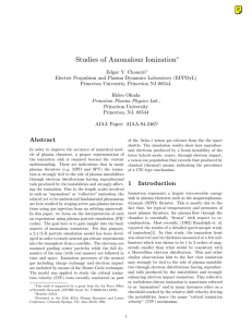 Studies of Anomalous Ionization