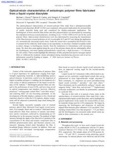 Optical-strain characteristics of anisotropic polymer films fabricated