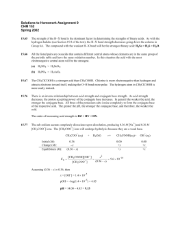Worksheet - Acid-Base Theories