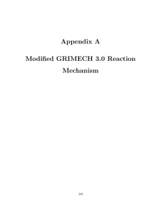 Appendix A Modified GRIMECH 3.0 Reaction Mechanism 180