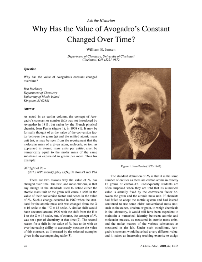 why-has-the-value-of-avogadro-s-constant-changed-over-time