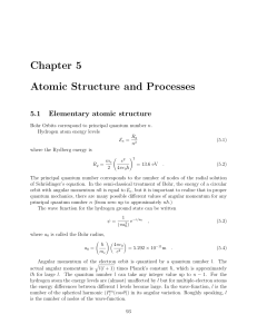 Chapter  5 Atomic  Structure  and  Processes