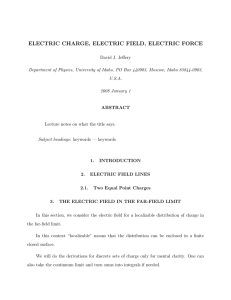 ELECTRIC CHARGE, ELECTRIC FIELD, ELECTRIC FORCE