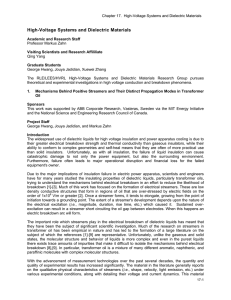 High-Voltage Systems and Dielectric Materials