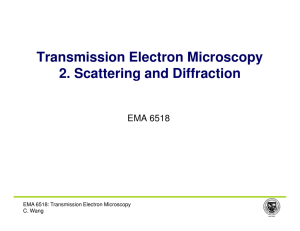 Transmission Electron Microscopy 2. Scattering and Diffraction EMA 6518