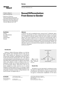 Sexual Differentiation: From Genes to Gender Review Claude J. Migeon