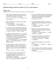 phy105s12-sample questions for chapters 22, 23, 24,  and 25-goderya