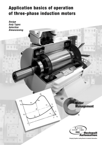 Application basics of operation of three-phase induction motors Motor Management