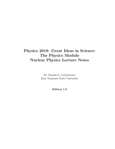 Physics 2018: Great Ideas in Science: The Physics Module