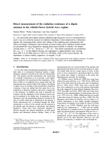 Direct measurement of the radiation resistance of a dipole