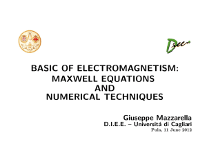 BASIC OF ELECTROMAGNETISM: MAXWELL EQUATIONS AND NUMERICAL TECHNIQUES