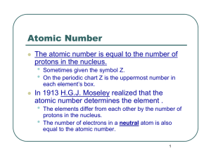 Atomic Number •