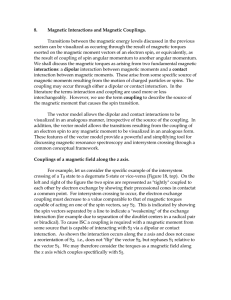 8. Magnetic Interactions and Magnetic Couplings.