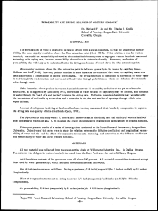 1 PERMEABILITY AND DRYING BEHAVIOR OF WESTERN HEMLOCK