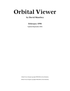 Orbital Viewer by David Manthey February 1998 Updated September 2004