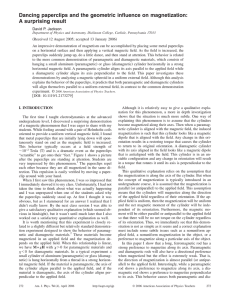 Dancing paperclips and the geometric influence on magnetization: A surprising result