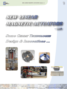 NEW LINEAR MAGNETIC ACTUATORS