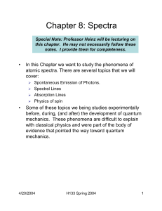 Chapter 8: Spectra
