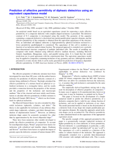 Prediction of effective permittivity of diphasic dielectrics using an