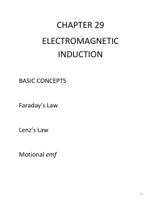 CHAPTER 29  ELECTROMAGNETIC  INDUCTION   
