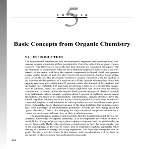 5 Basic Concepts from Organic Chemistry 5.1 | INTRODUCTION