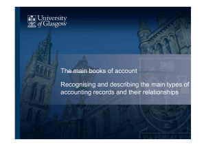 The main books of account accounting records and their relationships