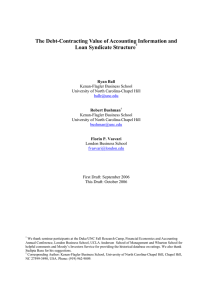 The Debt-Contracting Value of Accounting Information and Loan Syndicate Structure