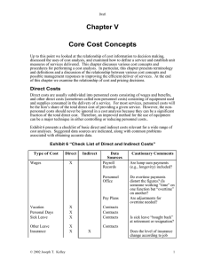 Chapter V Core Cost Concepts